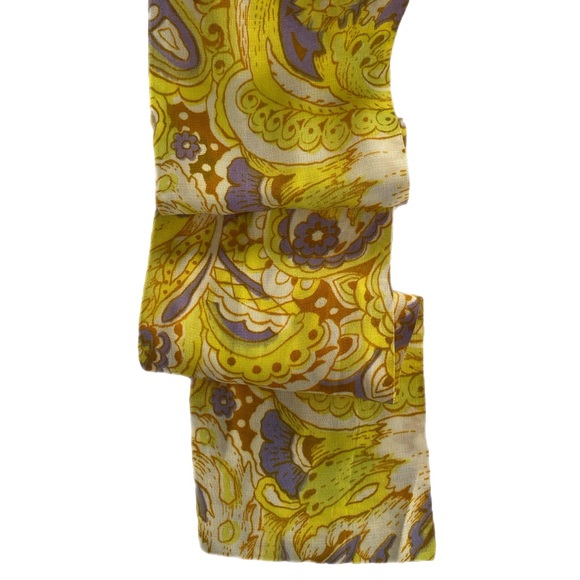 Preppy Twilly Style Scarf in shades of Gold, Yellow and Lilac - Picture 4 of 8